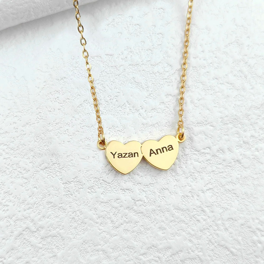 Collier Cœur famille personnalisable
