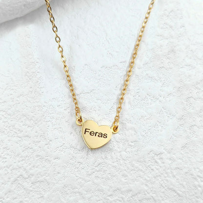 Collier Cœur famille personnalisable