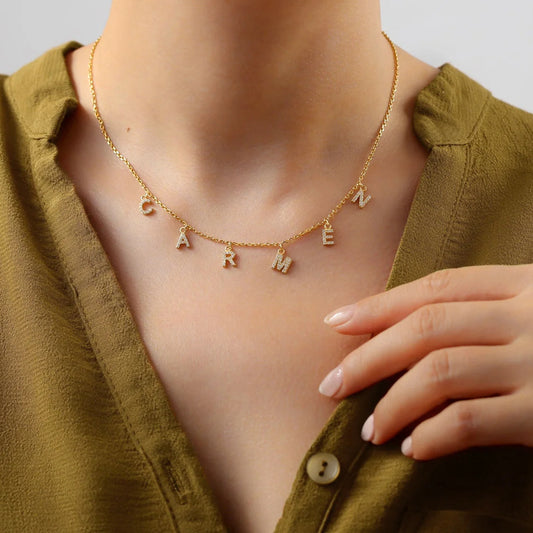 Collier Lettres Précieuses personnalisable