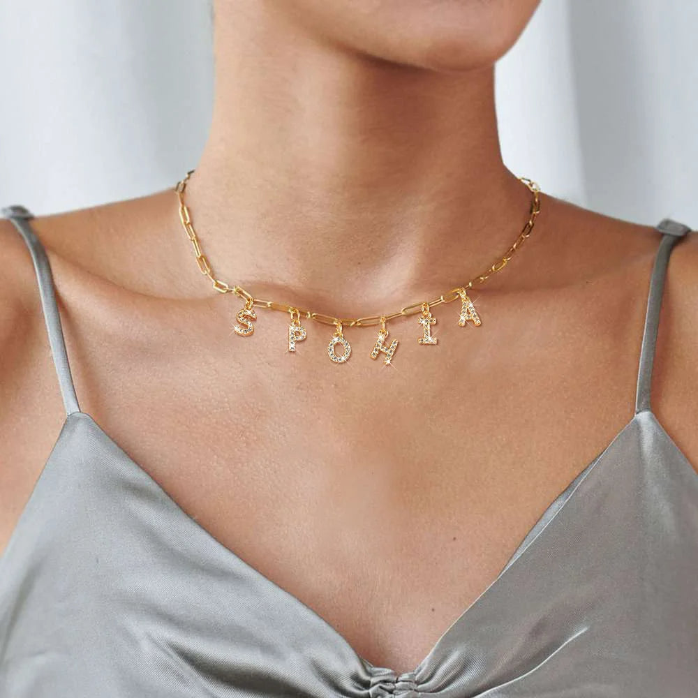 Collier Lettres Précieuses personnalisable